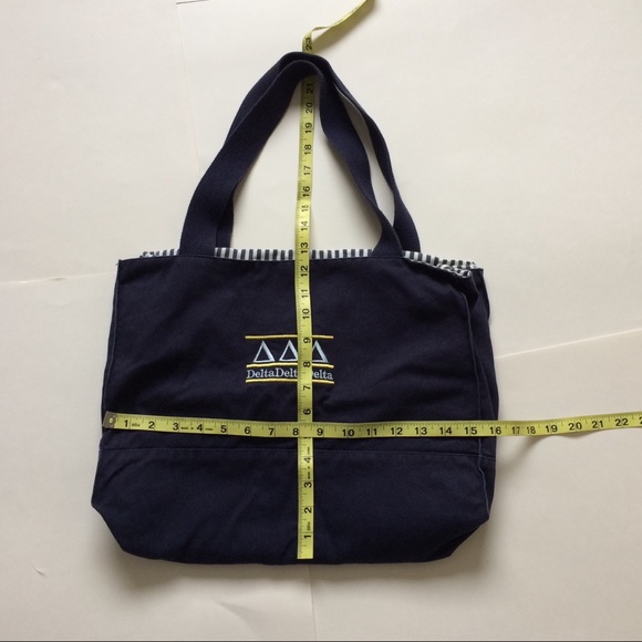 TriDelta tote with outside pockets Navy White - Picture 5 of 6